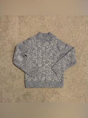 NWOT Gurls’ Gymboree Marled Blue Crewneck Cable Knit Sweater Size 7